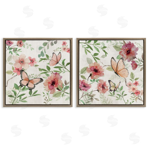 Stupell Industries Nan | Elegant Garden Flowers & Butterflies