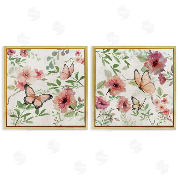 Stupell Industries Nan | Elegant Garden Flowers & Butterflies