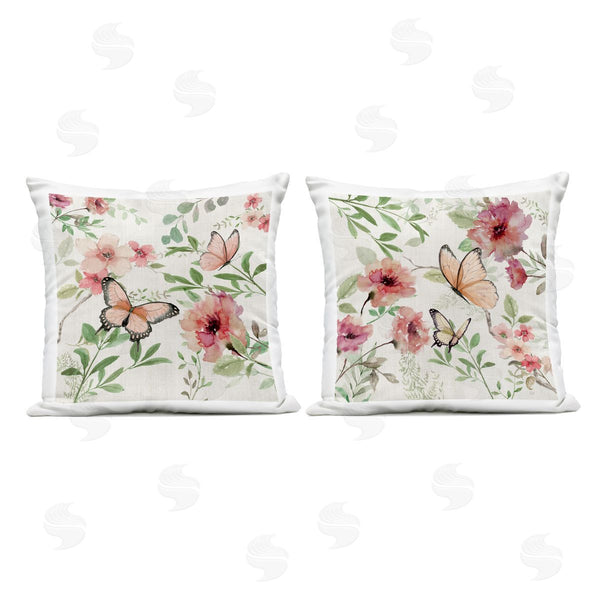 Stupell Industries Nan | Elegant Garden Flowers & Butterflies Printed Throw Pillow Set