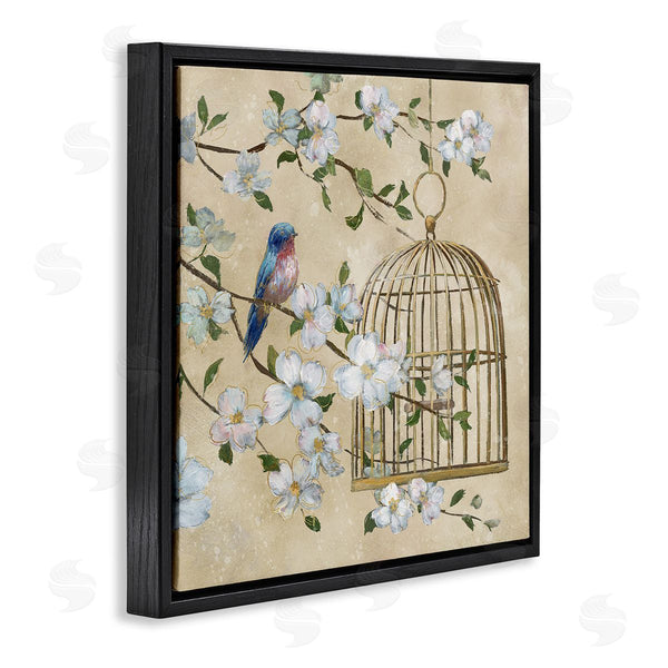 Stupell Industries Nan | Evening Song Birdcage Over Beige