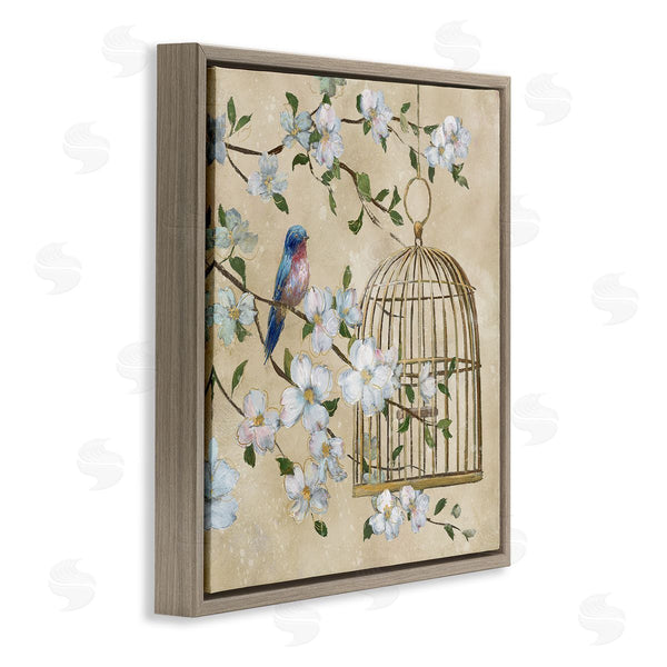Stupell Industries Nan | Evening Song Birdcage Over Beige
