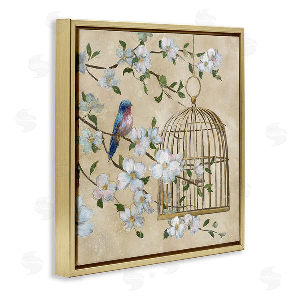 Stupell Industries Nan | Evening Song Birdcage Over Beige