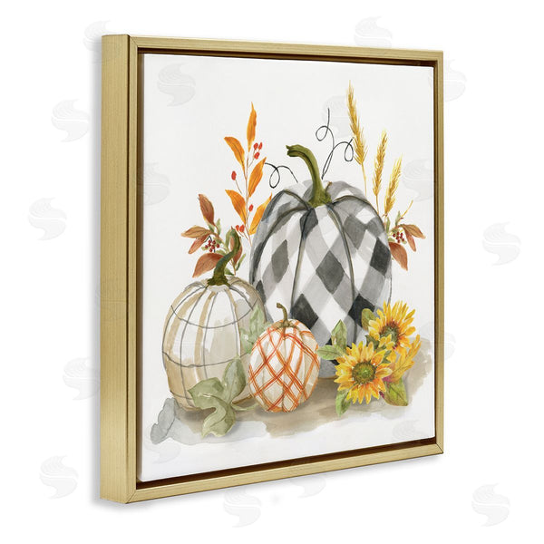 Stupell Industries Nan | Fall Patchwork Patterned Pumpkins