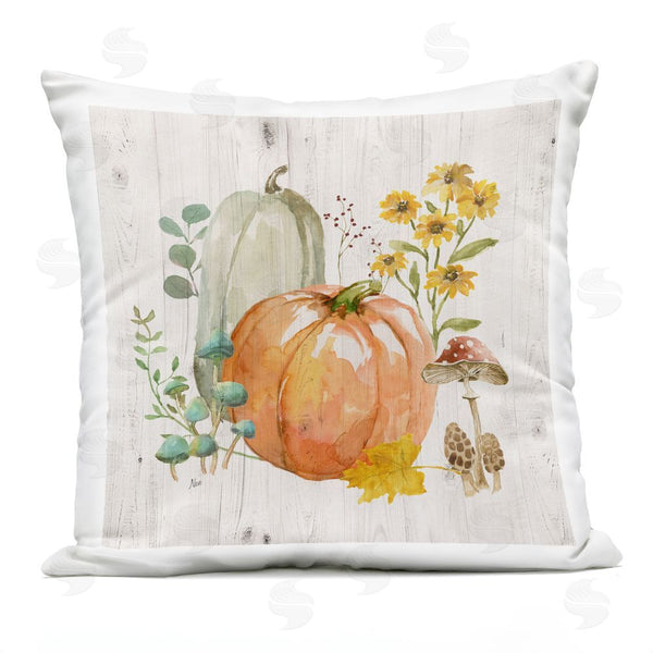 Stupell Industries Nan | Festive Pumpkins With Florals Printed Throw Pillow