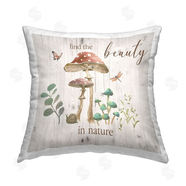 stupell industries Nan | Find Beauty In Nature Printed Throw Pillow