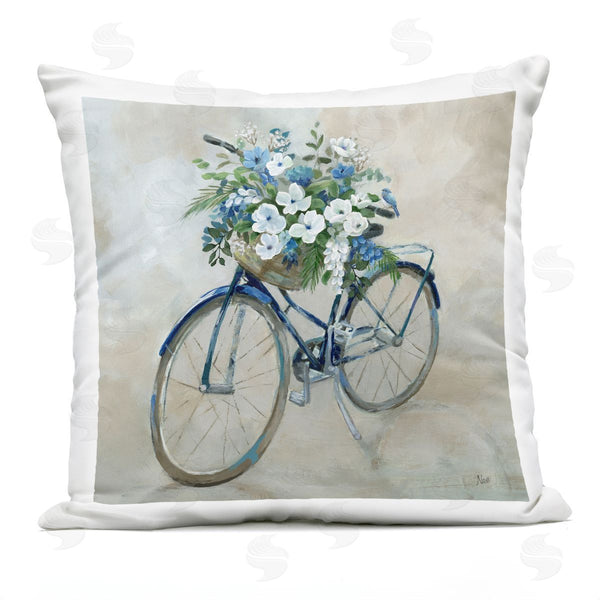 Stupell Industries Nan | Floral Bike Basket Bouquet Printed Throw Pillow