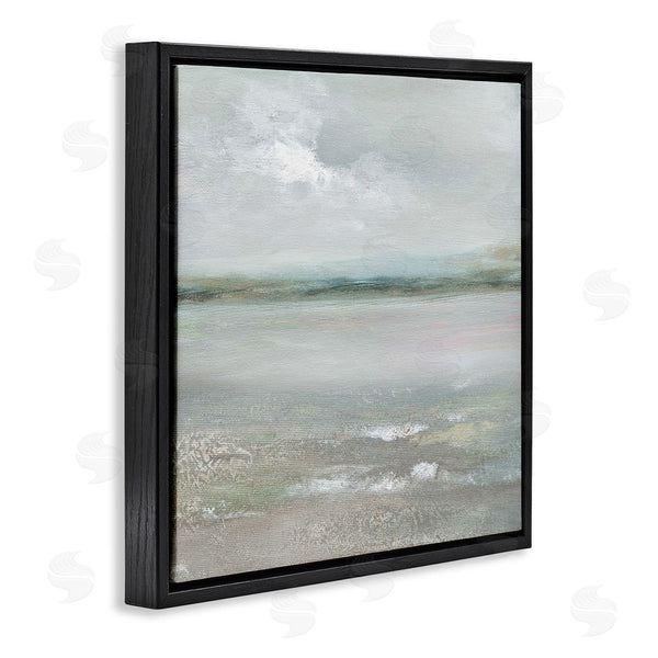 Stupell Industries Nan | Foggy Abstract Beach Landscape Distant Mountains Clouds Wall Art