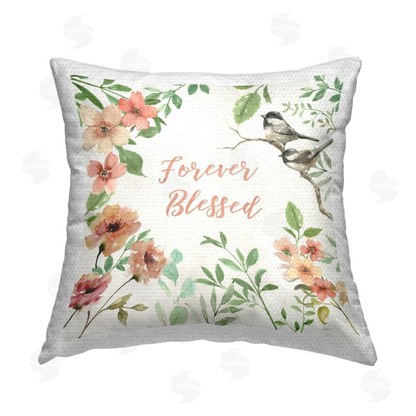 Stupell Industries Nan | Forever Blessed Floral Printed Throw Pillow