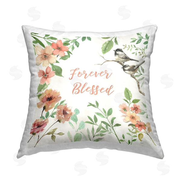 stupell industries Nan | Forever Blessed Floral Printed Throw Pillow