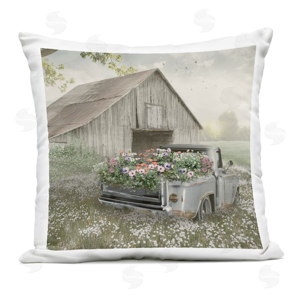 Stupell Industries Nan | Gathering Fragrance Flower Truck Printed Throw Pillow