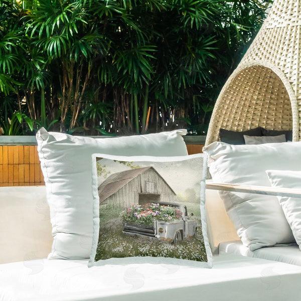 Stupell Industries Nan | Gathering Fragrance Flower Truck Printed Throw Pillow