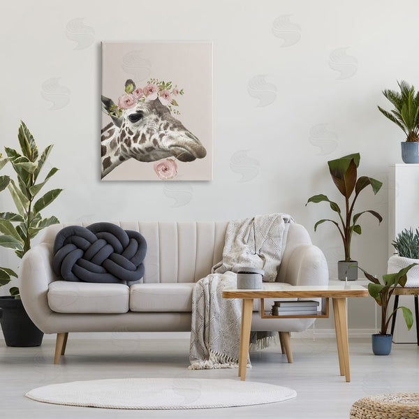 Stupell Industries Nan | Giraffe With Rose Crown Wall Art