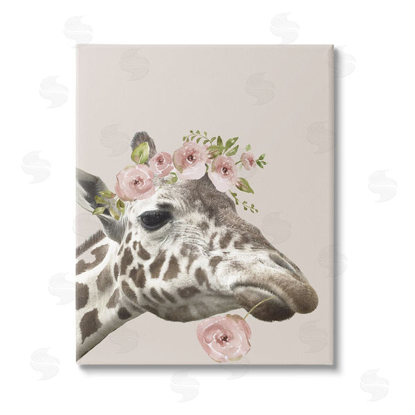 stupell industries Nan | Giraffe with Rose Crown Wall Art