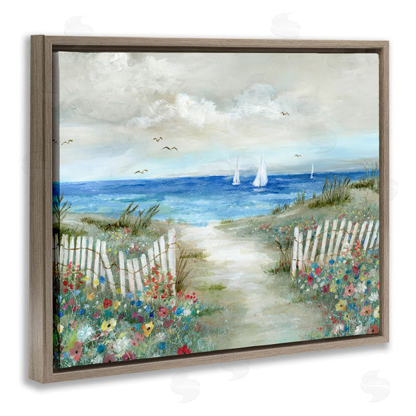 Stupell Industries Nan | Gorgeous Traditional Beach Scene Wall Art