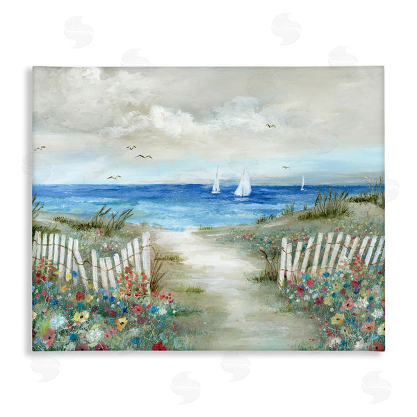 stupell industries Nan | Gorgeous Traditional Beach Scene Wall Art