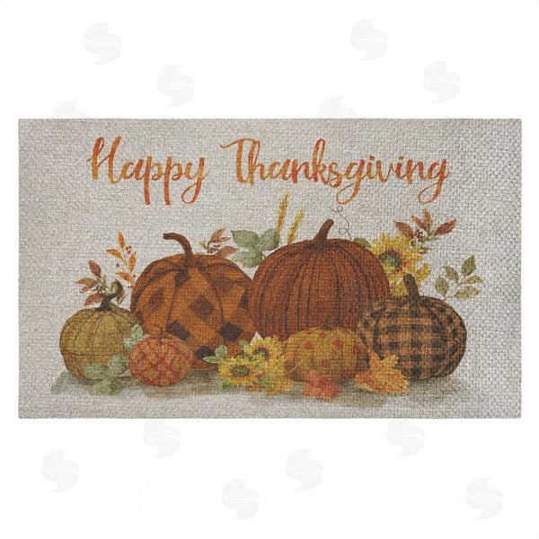 stupell industries Nan | Happy Thanksgiving Entry Faux Sisal Door Mat