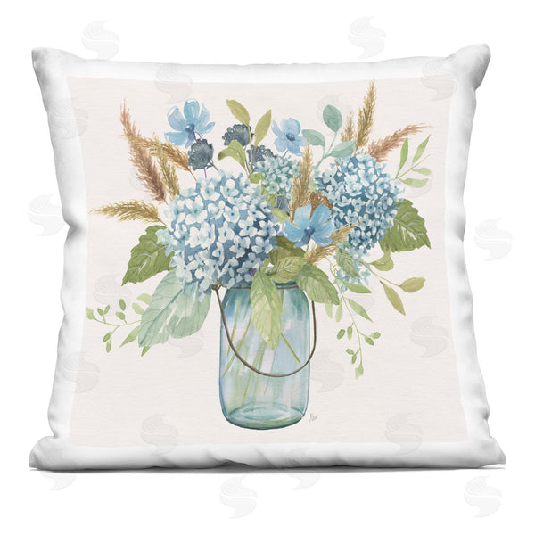 stupell industries Nan | Hydrangea in Mason Jar Printed Throw Pillow