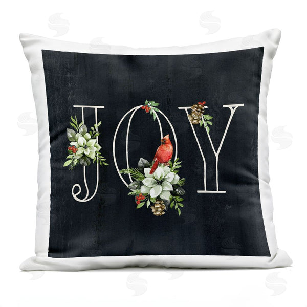 Stupell Industries Nan | Joy Letters With Florals Printed Throw Pillow