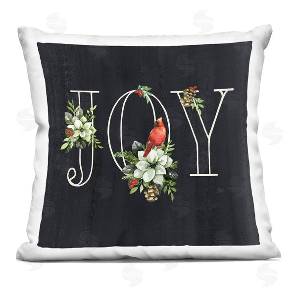 stupell industries Nan | Joy Letters with Florals Printed Throw Pillow