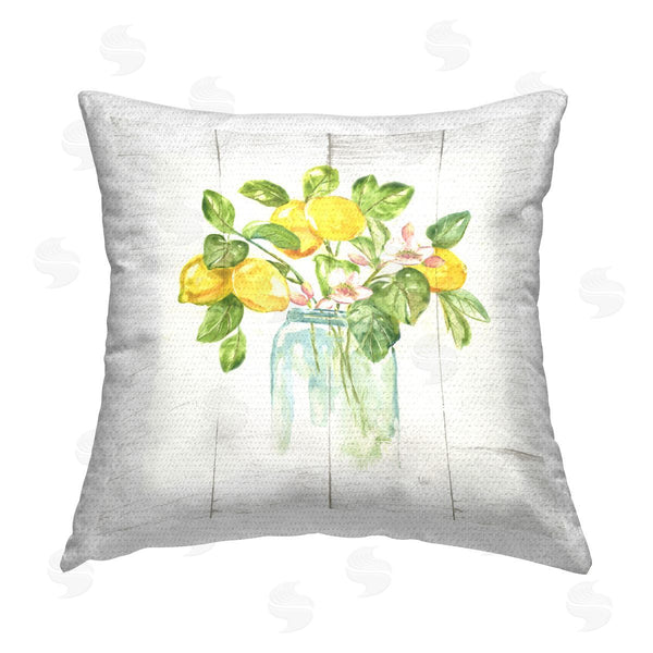 Stupell Industries Nan | Lemon Tree Flowers Printed Throw Pillow