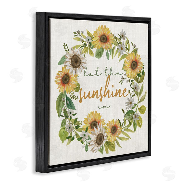 Stupell Industries Nan | Let The Sunshine In Sunflower Wreath Wall Art