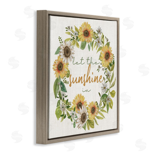 Stupell Industries Nan | Let The Sunshine In Sunflower Wreath Wall Art