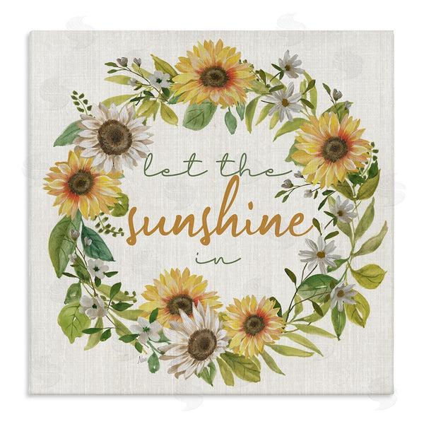 stupell industries Nan | Let The Sunshine In Sunflower Wreath Wall Art