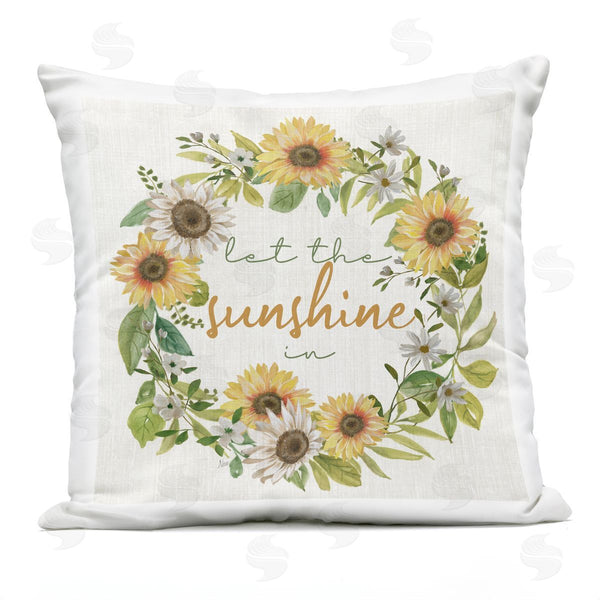 Stupell Industries Nan | Let The Sunshine In Sunflowers Printed Throw Pillow