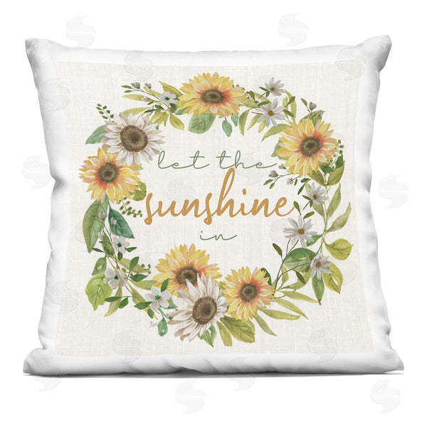stupell industries Nan | Let The Sunshine In Sunflowers Printed Throw Pillow