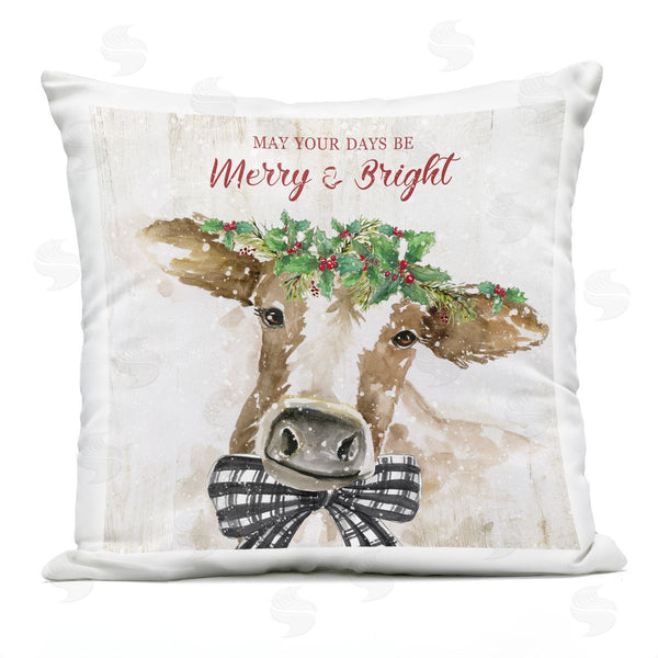 Stupell Industries Nan | Merry & Bright Country Cattle Printed Throw Pillow