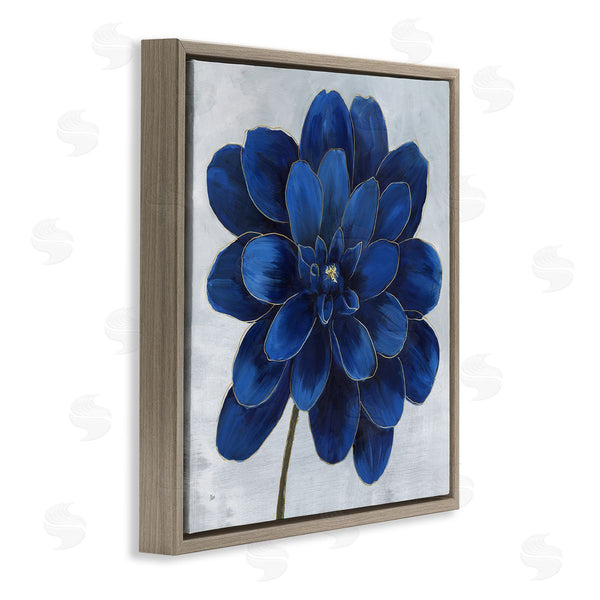 Stupell Industries Nan | Modern Deep Blue Floral Carnation