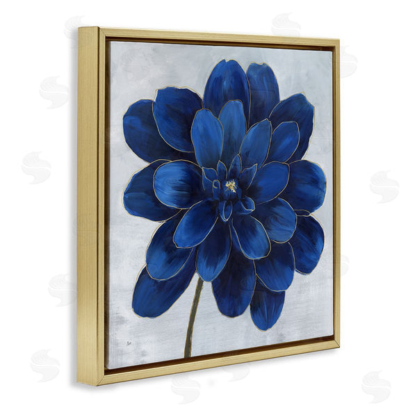 Stupell Industries Nan | Modern Deep Blue Floral Carnation