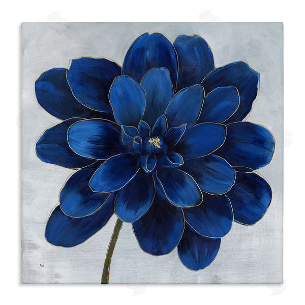 stupell industries Nan | Modern Deep Blue Floral Carnation