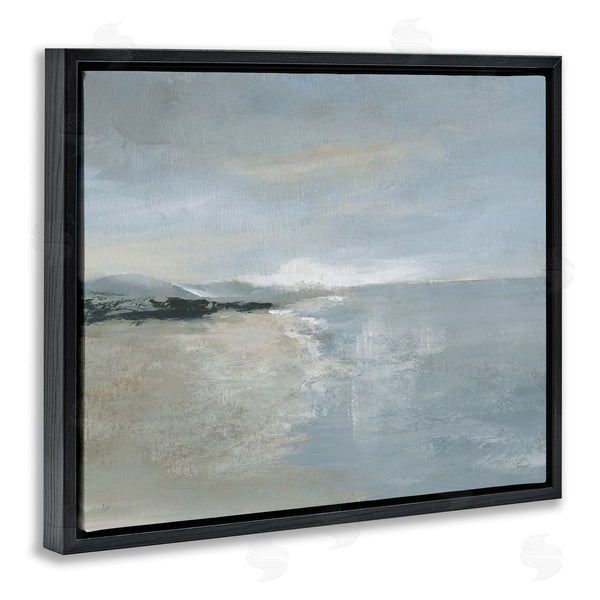 Stupell Industries Nan | Murky Sky Beach Coast Abstract Landscape Cloudy Horizon Wall Art