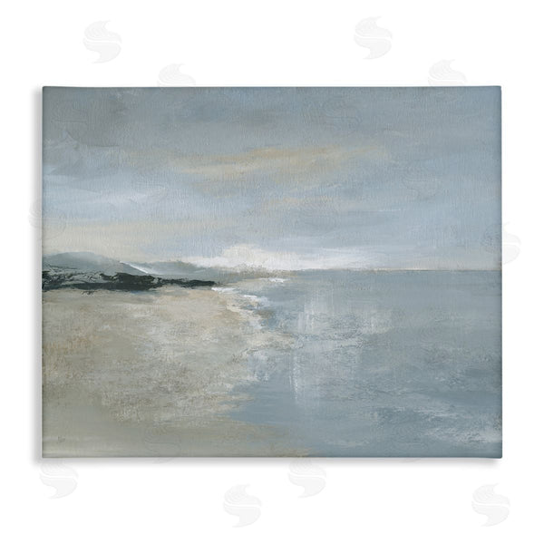 stupell industries Nan | Murky Sky Beach Coast Abstract Landscape Cloudy Horizon Wall Art