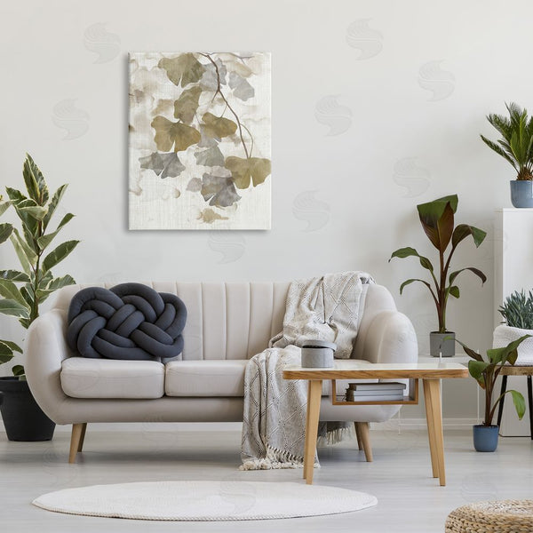 Stupell Industries Nan | Neutral Gingko Leaves Wall Art
