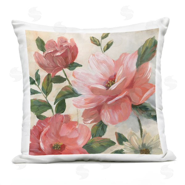 Stupell Industries Nan | Pink & Blush Flower Blooms Printed Throw Pillow
