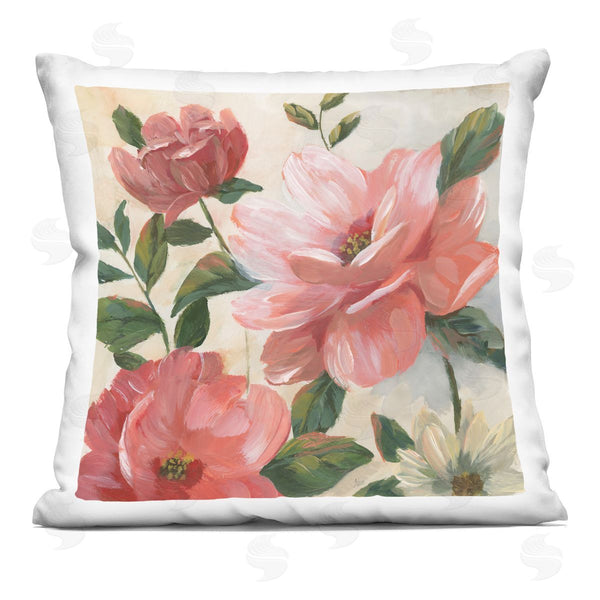 stupell industries Nan | Pink & Blush Flower Blooms Printed Throw Pillow