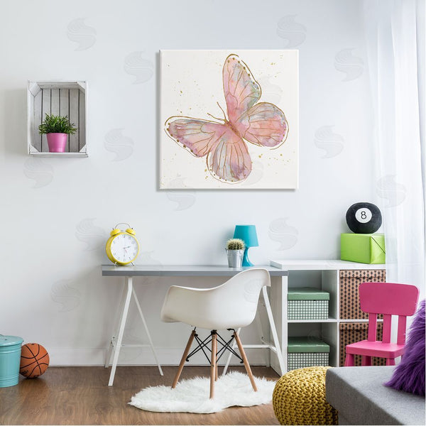 Stupell Industries Nan | Pink Butterfly Wings Glam Detail Wall Art