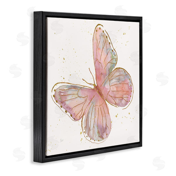 Stupell Industries Nan | Pink Butterfly Wings Glam Detail Wall Art
