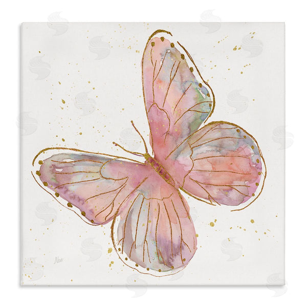 stupell industries Nan | Pink Butterfly Wings Glam Detail Wall Art