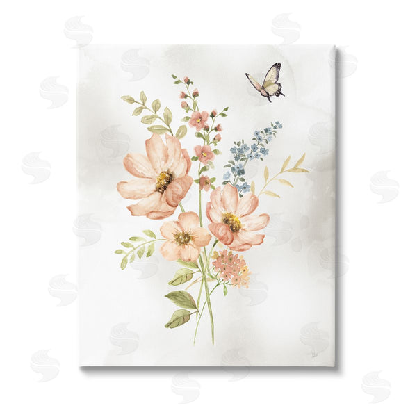 stupell industries Nan | Pink Daisies & Butterfly Wall Art
