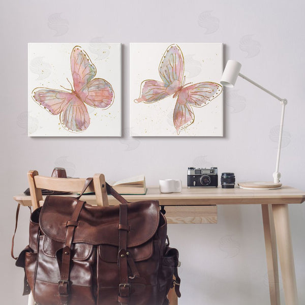 Stupell Industries Nan | Pink & Glam Butterflies Nature Wall Art