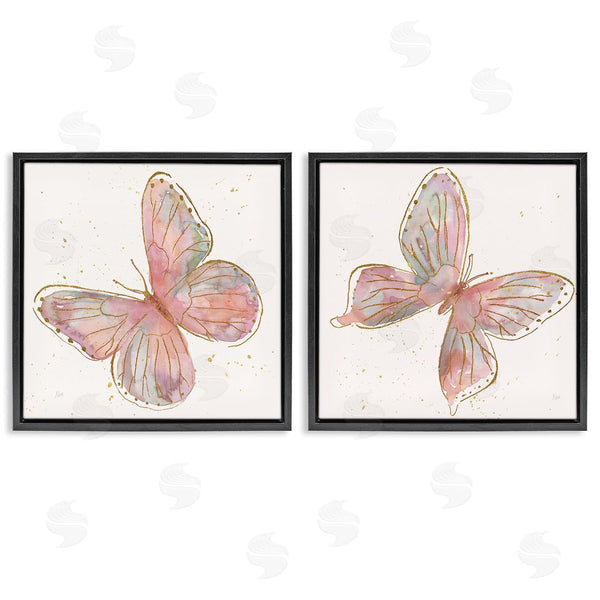 Stupell Industries Nan | Pink & Glam Butterflies Nature Wall Art