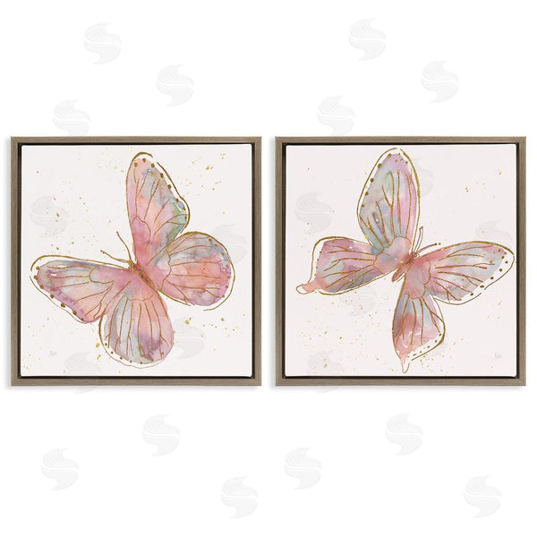 Stupell Industries Nan | Pink & Glam Butterflies Nature Wall Art