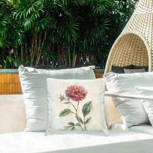 Stupell Industries Nan | Pink Traditional Dahlia Bulb Printed Throw Pillow