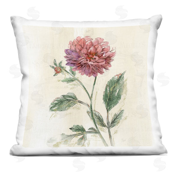 stupell industries Nan | Pink Traditional Dahlia Bulb Printed Throw Pillow