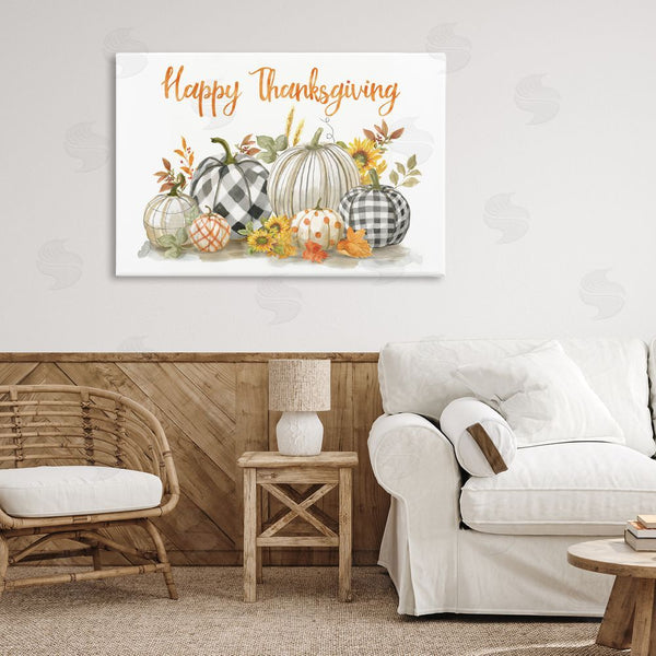 Stupell Industries Nan | Plaid & Patterned Thanksgiving Pumpkins