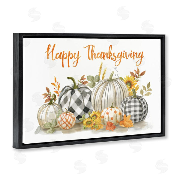 Stupell Industries Nan | Plaid & Patterned Thanksgiving Pumpkins