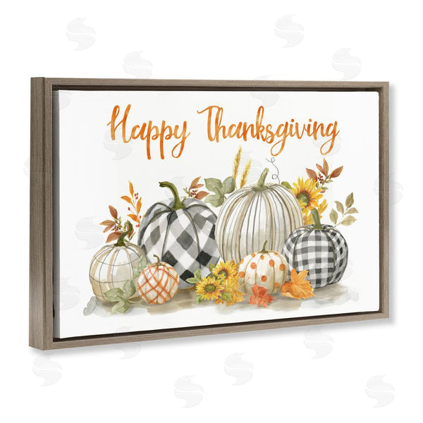 Stupell Industries Nan | Plaid & Patterned Thanksgiving Pumpkins
